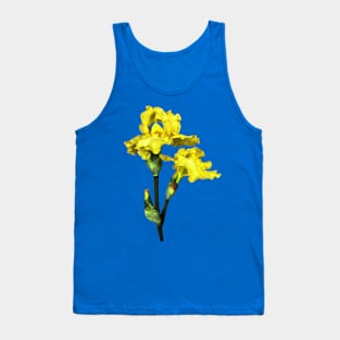 Two Yellow Irises and Buds Tank Top